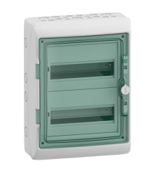 Obudowa natynkowa, Mureva (dawna Kaedra), IP65 MRV-2-12-NT-T drzwi transparentne 2 rzędy 12 modułów/rząd