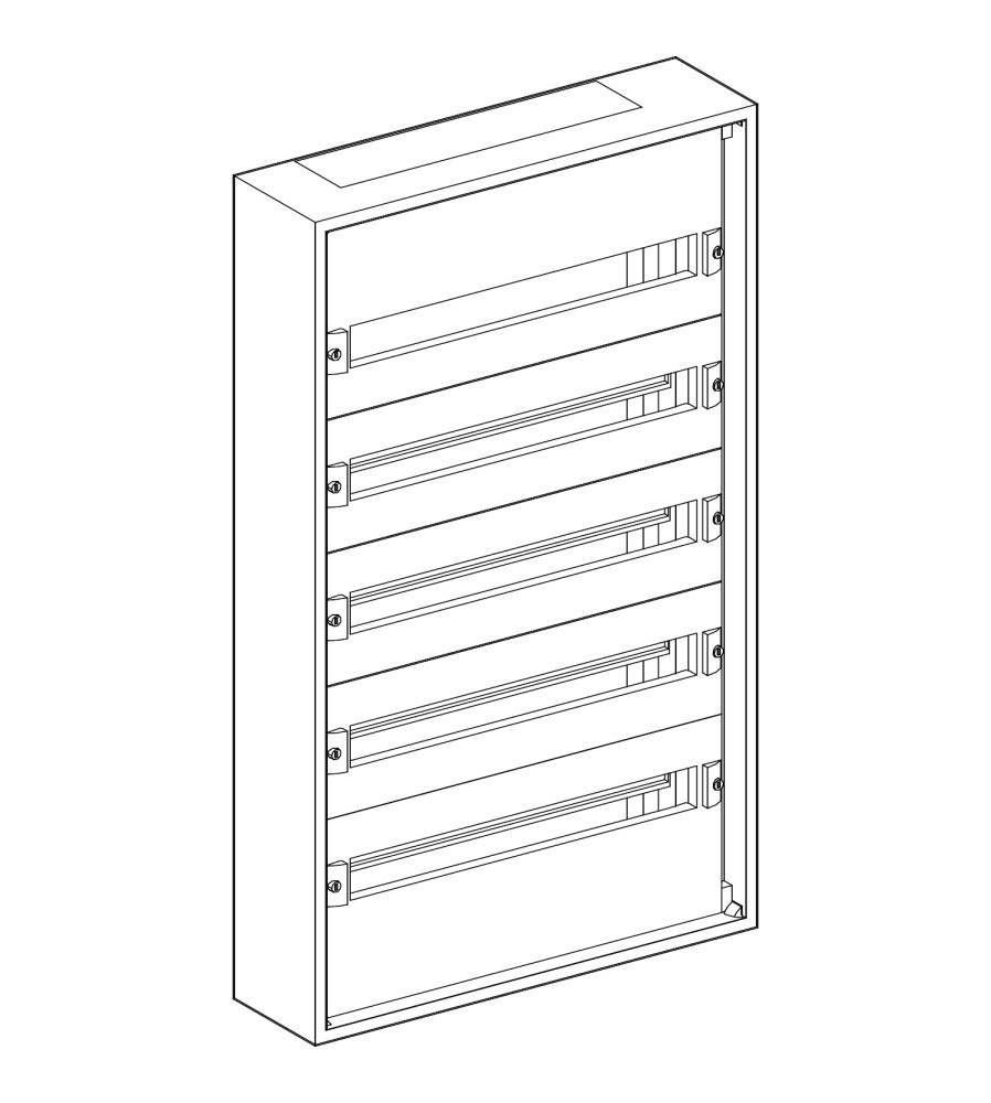 Rozdzielnice PrismaSet, obudowa Pack do obudowy Pack 5 rzędowej po 24 mod. 550mm