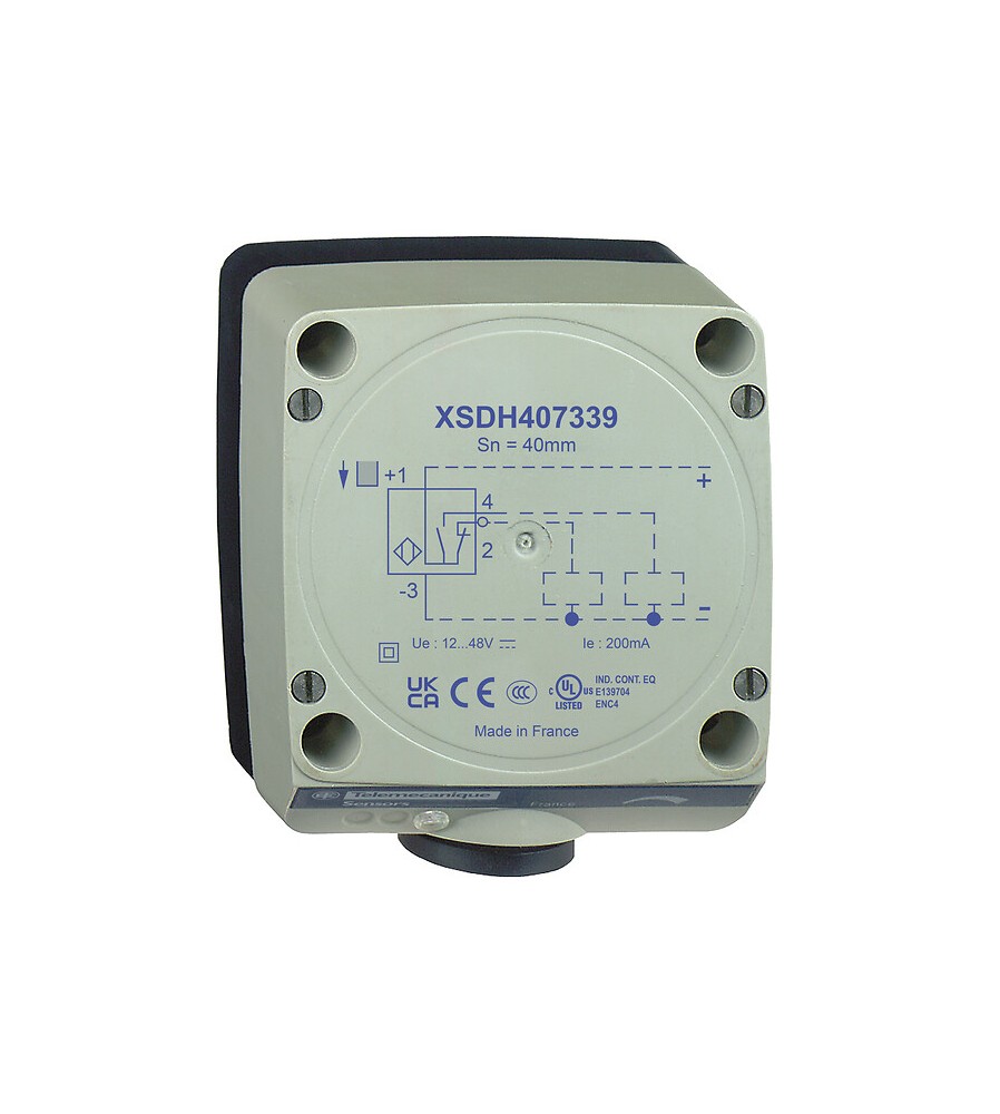 Czujnik indukcyjny, 80x80x40mm, Sn 60nmm, 12..24V DC, 1NO+1NC, PNP, Pg13.5, IP67