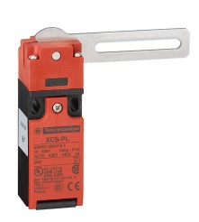 Łącznik krańcowy bezpieczeństwa, dźwignia stalowa zawiasowa prosta, 1NC+1NO, slow action, M16, IP67