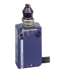 Łącznik krańcowy miniaturowy, trzpień z osłoną elastomerową, snap action, 1NO+1NC, z przewodem 1m, IP66, IK06