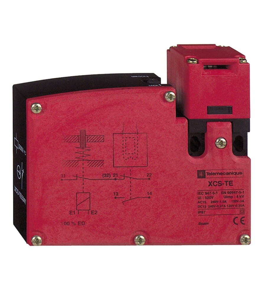 Łącznik krańcowy bezpieczeństwa, do klucza rygl., styk blokujący 1NC, styki główne slow action 1NC+1NO, 24V AC/DC, Pg11, IP67