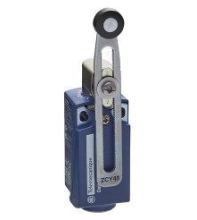 Łącznik krańcowy, dźwignia stalowa o zmiennej długości, rolka z tworzywa, snap action, 1NO+1NC, M16, IP66, IK04