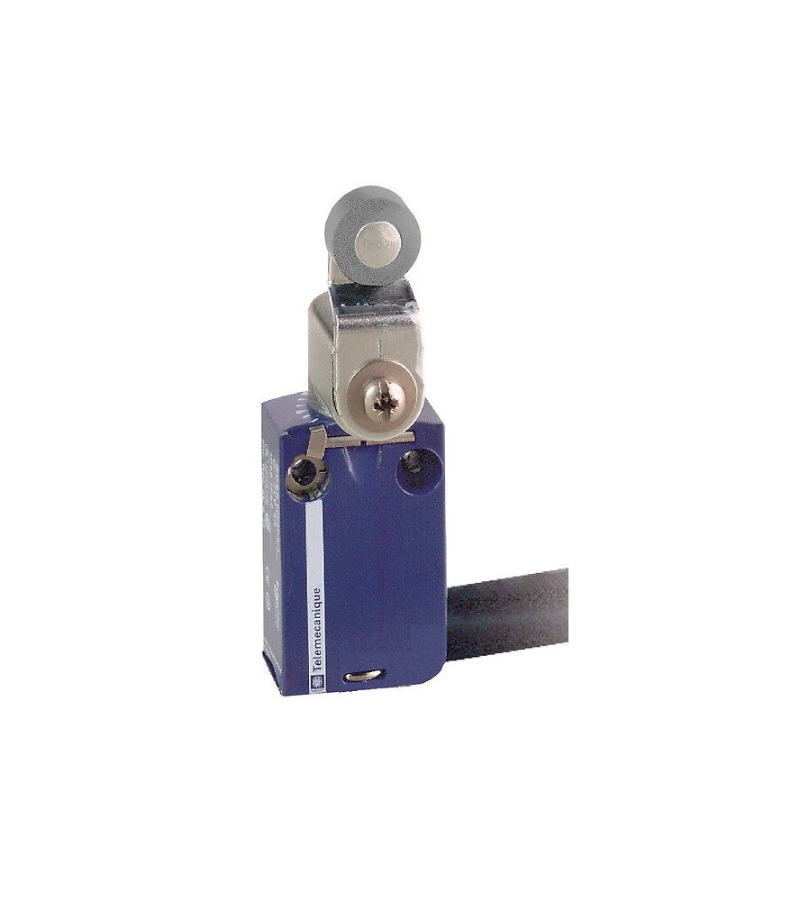 Łącznik krańcowy miniaturowy, dźwignia z rolką stalową, snap action, 1NO+1NC, z przewodem 1m, IP66, IK06