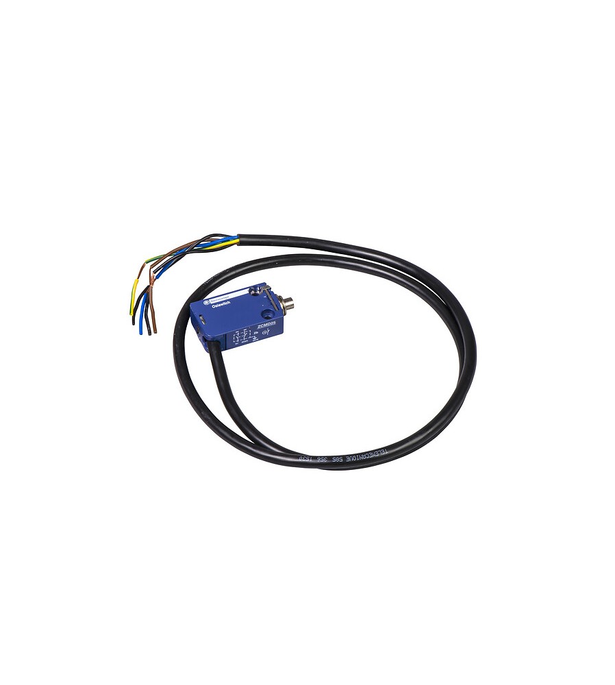 Łącznik krańcowy miniaturowy, trzpień metalowy, slow action, 1NO+1NC, z przewodem 1m, IP66, IK06