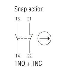 METAL ROLLER LEVER 1NO+1NC SNAP ACT Łącznik krańcowy