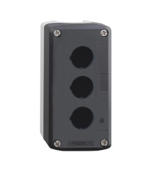 Harmony XALD Pusta kaseta sterująca 3 otwory Ø22 ciemnoszara z jasnoszarą bazą, plastikowa