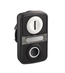 Harmony XB5 Główka przycisku podwójnego płaskiego biała/czarna z oznaczeniem plastikowa