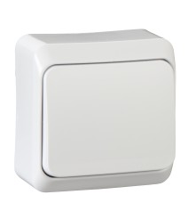 Prima, łącznik 1-biegunowy, biały