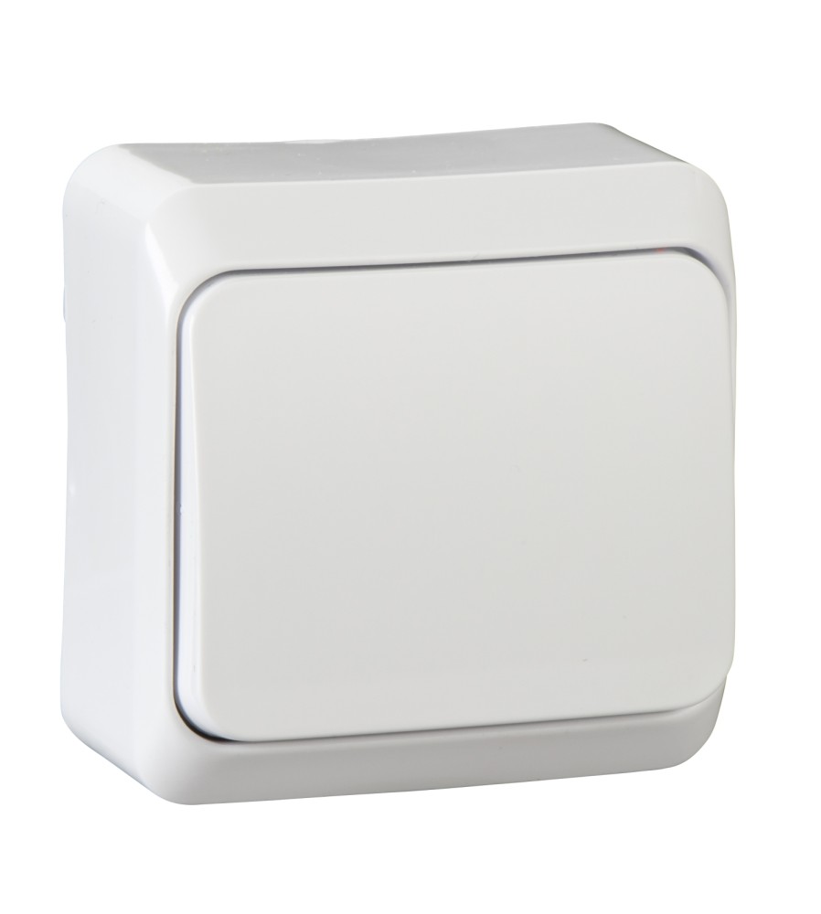 Prima, łącznik 1-biegunowy, biały