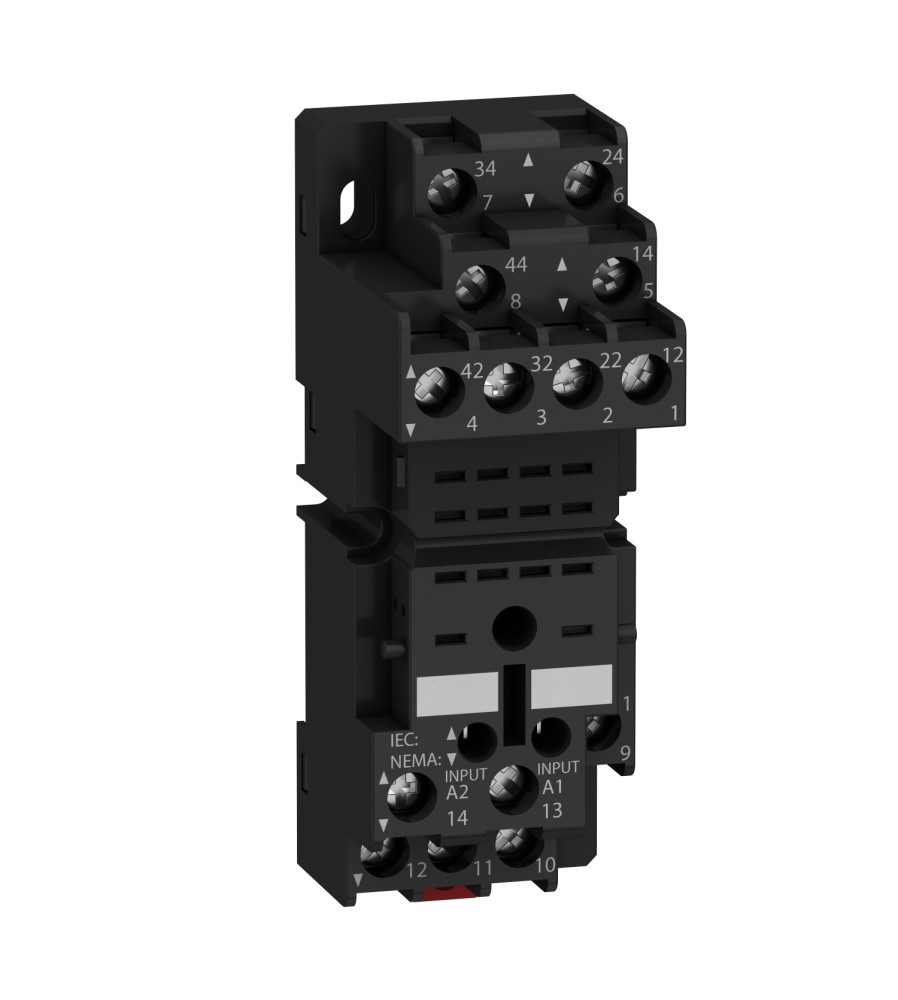 Zelio Relay Gniazdo RXZ do przekaźnika RXM2,RXM4, 250V, styki mieszane 2C/O 4C/O 10A