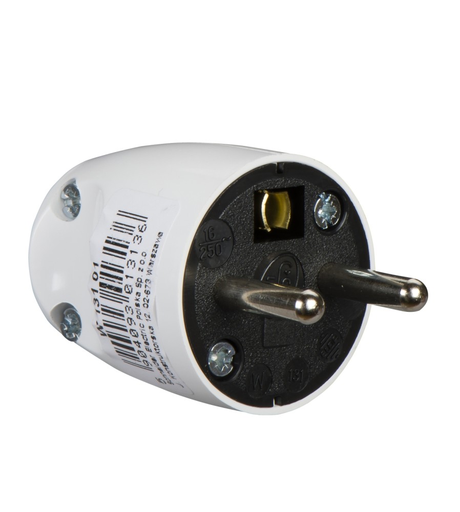 Wtyczka z/u, proste wyprow przewodu bi