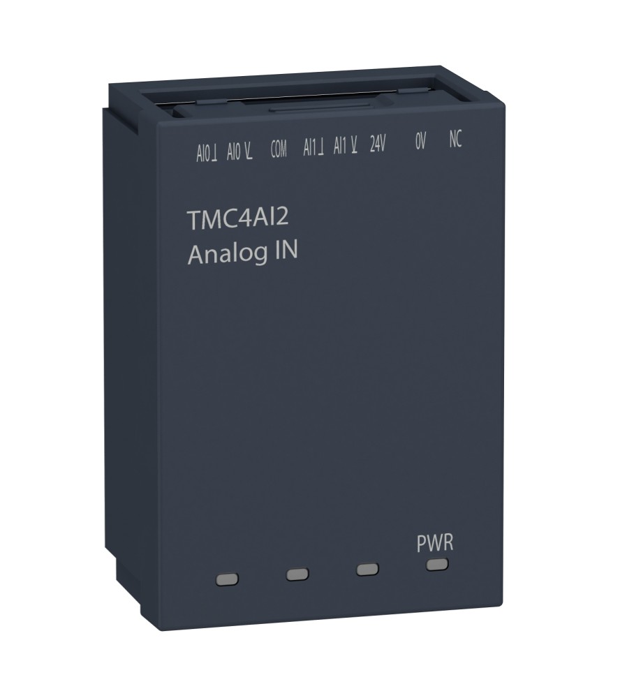 Modicon M241, kaseta we/wy, 2 wejścia analogowe prądowe/napięciowe, zaciski śrubowe