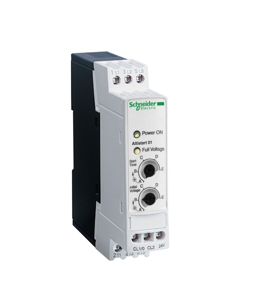 ROZRUSZNIK 1F/230VAC 3A ŁAG ROZ Układ łagodnego rozruchu ATS01 3-fazowe 110/480VAC 50/60Hz 1.1kW 3A IP20