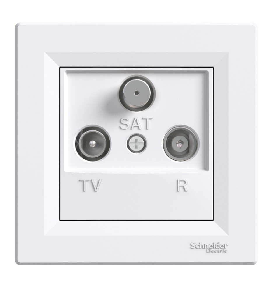 ASFORA Gniazdo antenowe RTV-SAT końcowe 1dB białe