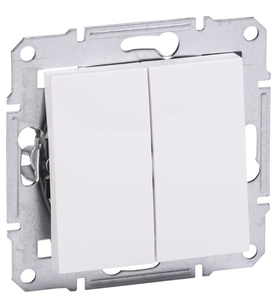 Łącznik świecznikowy bez ramki, biały